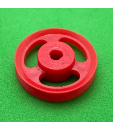 Pulley ø25mm slotted 3 sections glittery red