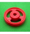 Pulley ø25mm slotted 3 sections glittery red