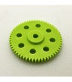 Roue dentée 57 dents moulée vert clair 3 pans