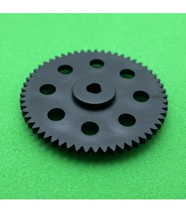 Roue dentée 57 dents moulée noir 3 pans
