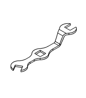 Spanner for square nut nickel platted