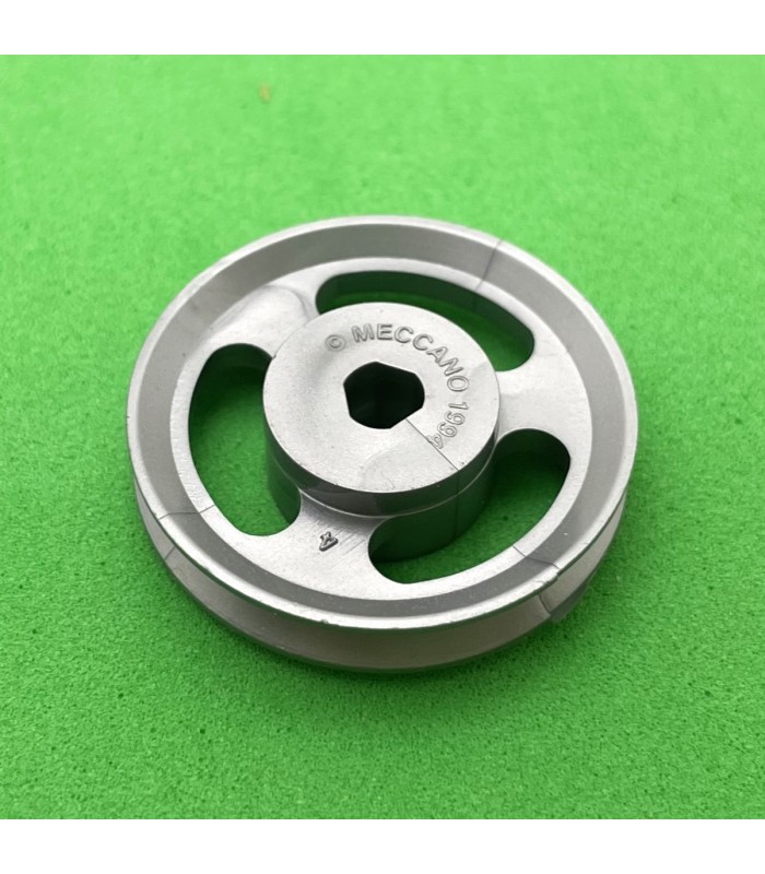 Pulley ø 25 mm slotted 3 sections aluminum gray Pulley ø 25 mm slotted 3 sections aluminum gray