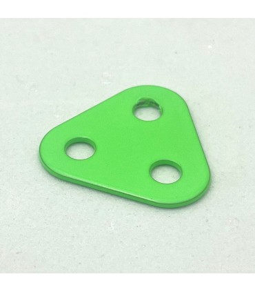 Plaque triangulaire 2 tr (25 mm) vert fluo