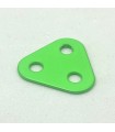 Plaque triangulaire 2 tr (25 mm) vert fluo