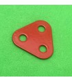Plaque triangulaire 2 tr (25 mm) rouge
