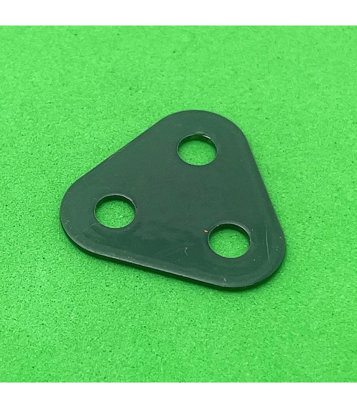 Plaque triangulaire 2 tr (25 mm) gris foncé brillant