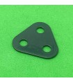 Plaque triangulaire 2 tr (25 mm) gris foncé brillant