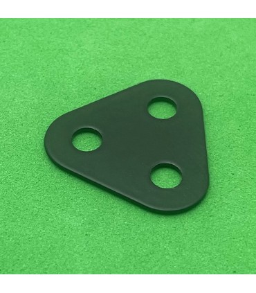 Plaque triangulaire 2 tr (25 mm) noir
