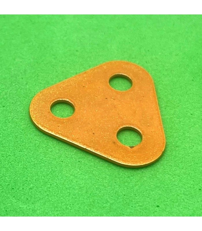 Plaque triangulaire 2 tr (25 mm) orange métallisé pailleté Plaque triangulaire 2 tr (25 mm) orange métallisé pailleté