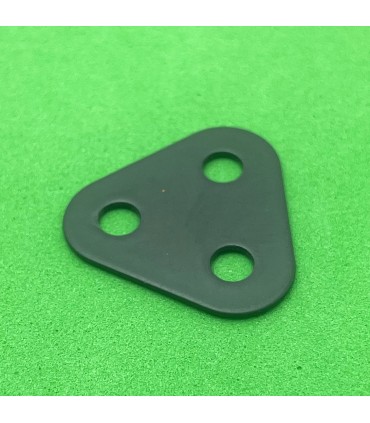 Plaque triangulaire 2 tr (25 mm) gris foncé mat