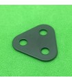 Plaque triangulaire 2 tr (25 mm) gris foncé mat