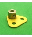 Plaque triangulaire 2 tr (25 mm) à moyeu jaune