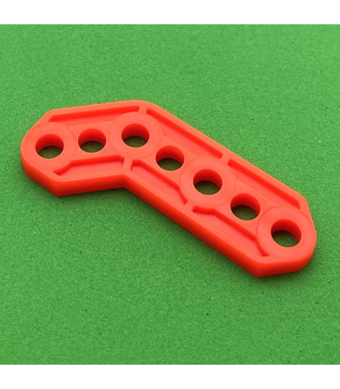 Gousset 135° plastique orange fluo