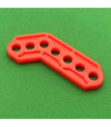 Gousset 135° plastique orange fluo