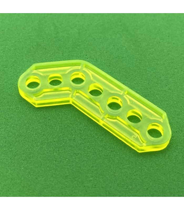 Gousset 135° plastique jaune fluo transparent