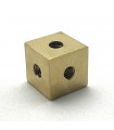 Threaded Cube brass