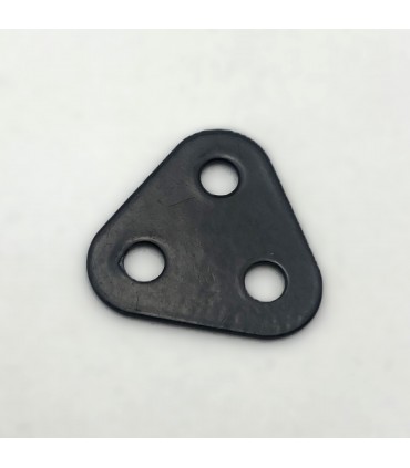 Plaque triangulaire 2 tr (25 mm) noir brillant