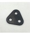 Plaque triangulaire 2 tr (25 mm) noir brillant