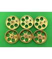 set of 6 wheels 50mm gold