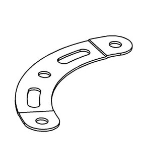 Curved strip stepped l.75 r45 (1/4 circle) zn