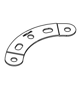 Curved strip stepped 60mm (5h) yellow