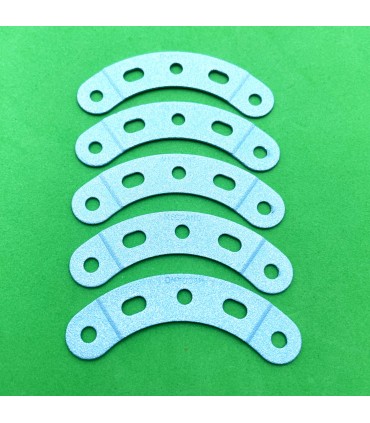 Bande incurvee epaulee l.60 r.60 (5tr) bleu givre (lot de 5)