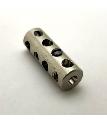 Coupling 4 bores nickel plated brass
