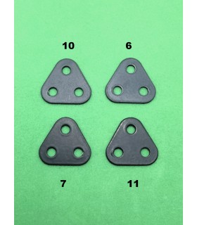Triangular plate 2 h (25 mm) glossy dark gray