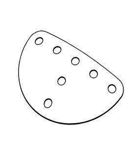 Semi Circular Curved Plate 38,1 red
