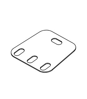 Trapezoidal Plate 37,3X37,3mm red