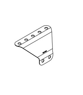 Obtuse flanged trapezoidal plate red