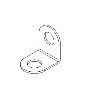 Equerre étroite 12x12mm rouge de seconde main