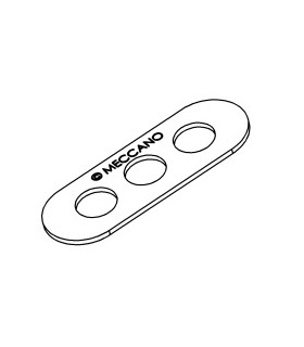 Narrow strip 2 holes + center hole zn