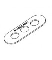Narrow strip 2 holes + center hole zn