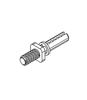 Mj axe de roue fileté gris alu