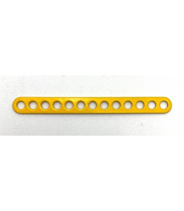 Bande étroite double perforations 13 trous jaune