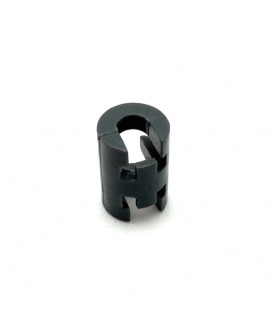Openwork spacer 12 mm long grey plastic