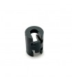 Openwork spacer 12 mm long grey plastic