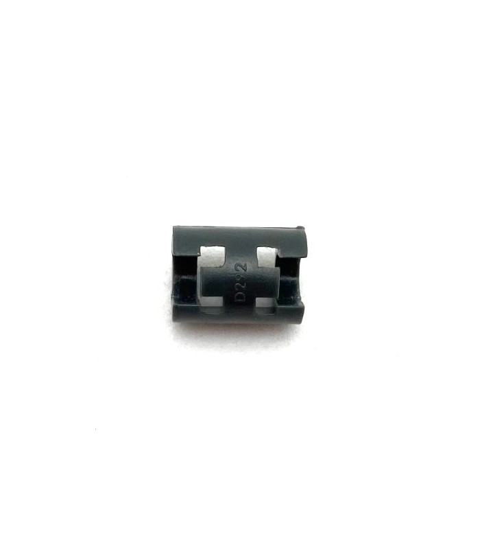 Openwork spacer 12 mm long grey plastic