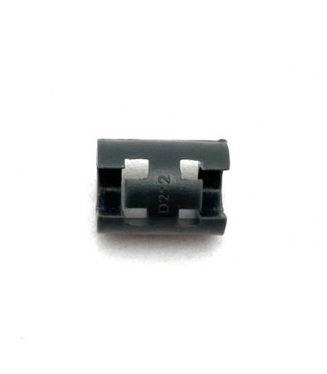 Openwork spacer 12 mm long grey plastic