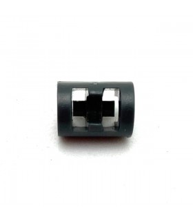 Openwork spacer 12 mm long grey plastic