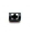 Openwork spacer 12 mm long grey plastic