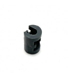 Openwork spacer 12 mm long grey plastic