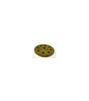 Roue 57 dents moulee dore 3 pans