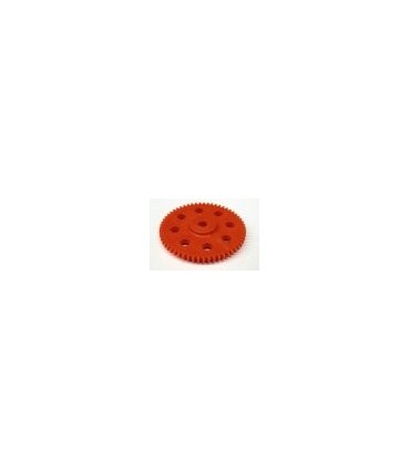Roue 57 dents moulee orange 3 pans