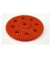 Roue 57 dents moulee orange 3 pans