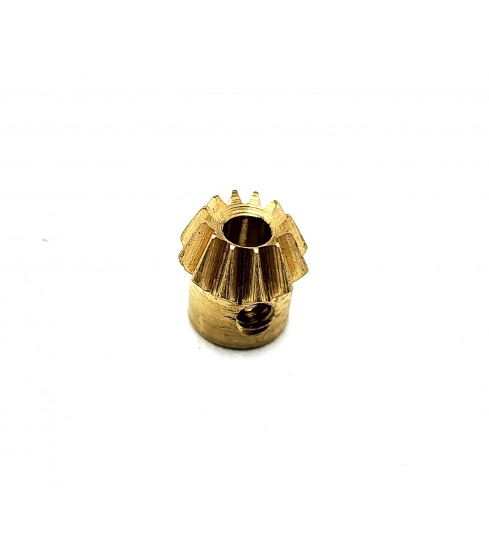 Pignon d'angle 12 dents laiton (pour 030 K) Pignon d'angle 12 dents laiton (pour 030 K)
