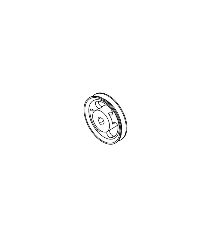 Pulley ø25mm slotted 3 sections red Pulley ø25mm slotted 3 sections red