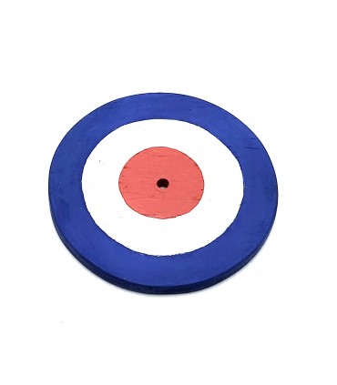 Tricolor wooden cockade diameter 82mm