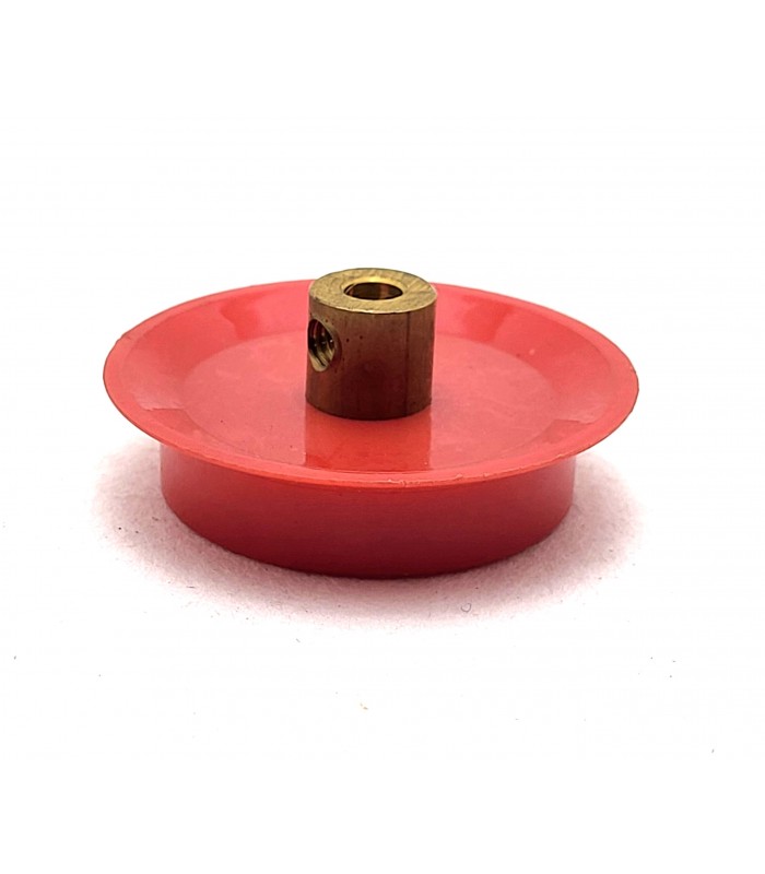 38mm Temsi red plastic flanged wheel (ext. diameter 30mm) 38mm Temsi red plastic flanged wheel (ext. diameter 30mm)
